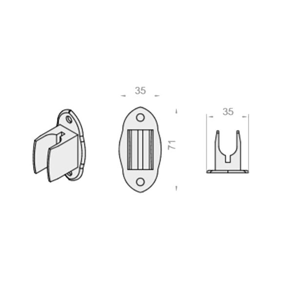 Kurbelhalter für Rolladen Kurbelstange - Fenstergigant