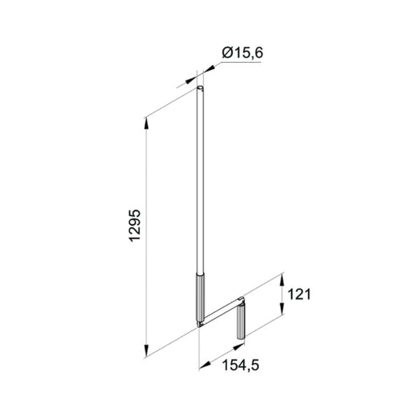 Kurbelstange 1500mm Braun - Fenstergigant