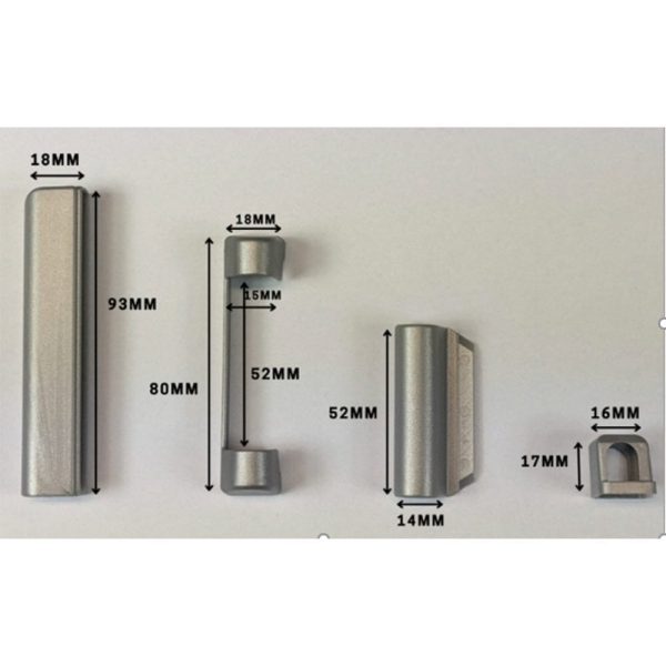 Maco Abdeckkappen 4teiliges Set - Silber - Fenstergigant