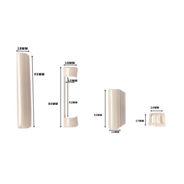 Maco Abdeckkappen 4teiliges Set - weiß - Fenstergigant