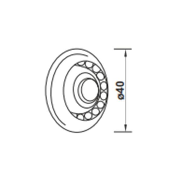 Maxi-Kugellager 40mm mit Bund Ø12mm Innendurchmesser - Fenstergigant