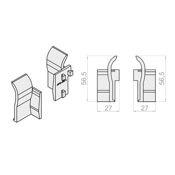 Einlauftrichter NPD-030 für PVC Führungsschiene TP1000K - Fenstergigant