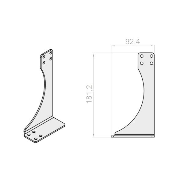 Portos Statikkonsole NPT-070 für Rollladenkasten 220 - Fenstergigant