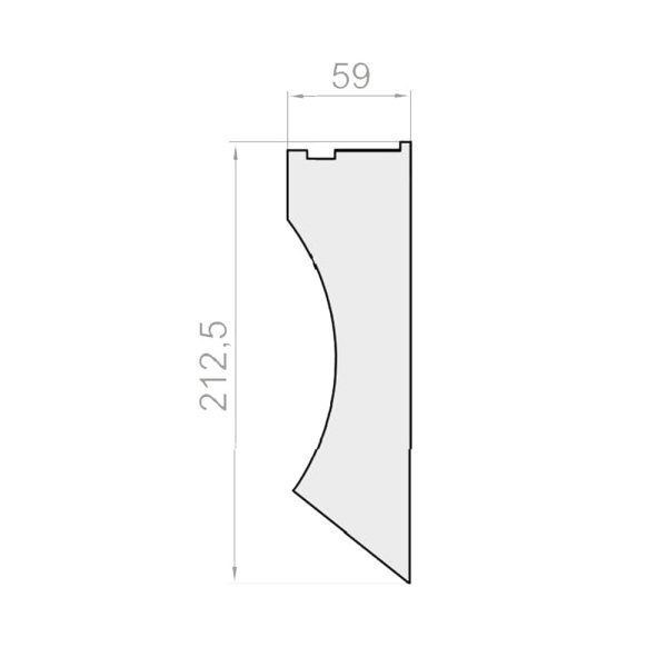 Portos TP1000K Styroporeinsatz Dämmung 212,5x59mm für Rollladenkasten 250 - Fenstergigant