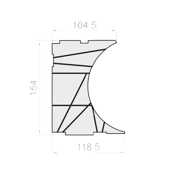 Portos TP1000K Styroporeinsatz für Blendkappe 180 - Fenstergigant