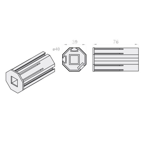 Portos Walzenkapsel SW40 für ACE - Fenstergigant