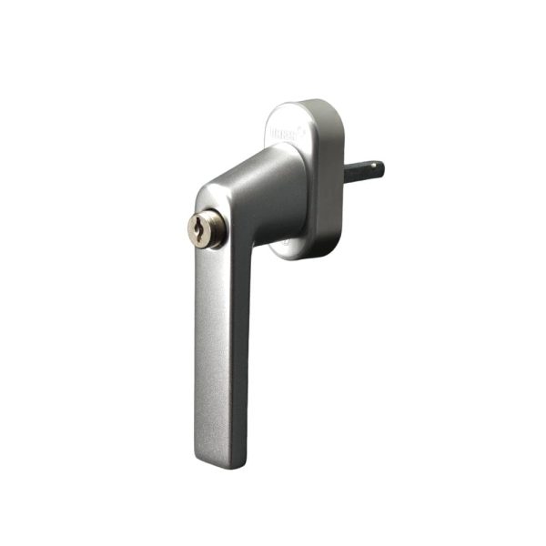 Rehau Fenstergriff Linea Abschliessbar mit Secustik Silber - Fenstergigant