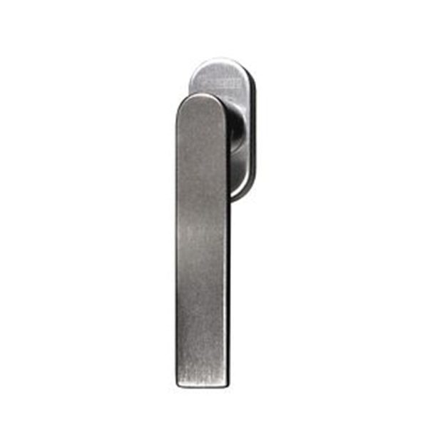Rehau Fenstergriff Linea mit Secustik Alu Stahl Matt - Fenstergigant
