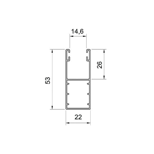 Rolladen Aluminium Führungsschiene 53/22 mm - Fenstergigant