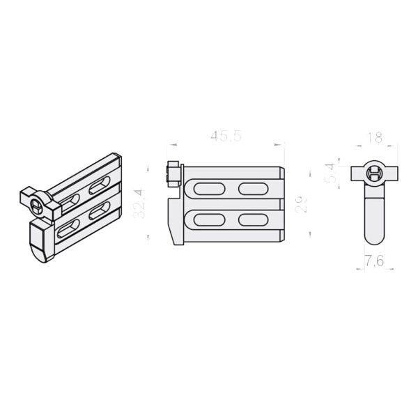 Rollladen Drehbare Endkappe für Endleiste Mini Set - Fenstergigant