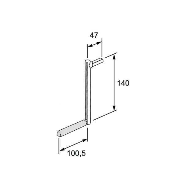 Rollladen knickbare Gelenkkkurbel mit 8mm vierkant - Fenstergigant