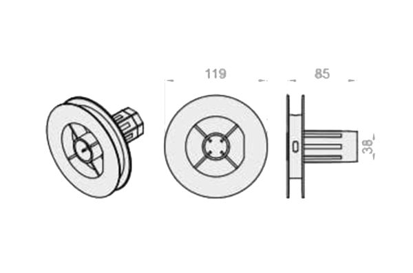 Portos Gurtscheibe Ø119mm - Fenstergigant