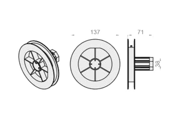 Portos Gurtscheibe Ø135mm - Fenstergigant