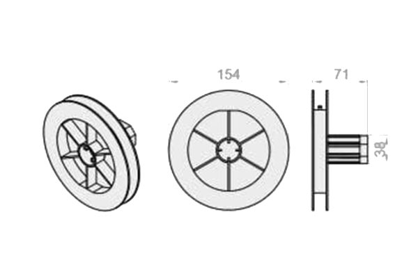 Portos Gurtscheibe Ø154mm - Fenstergigant