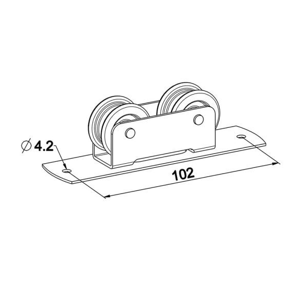 Rolltor Kettenleitrolle mit Platte