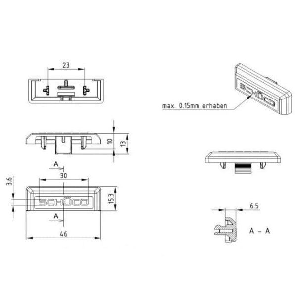 Schüco Wasserschlitzkappen in Anthrazit RAL 7016 Set - Fenstergigant