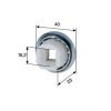 Selve Kugellager 40mm mit Bund Ø15,2mm Innendurchmesser - Fenstergigant