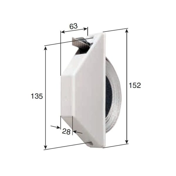 Selve Mini Halbeinlass Gurtwickler für 15mm Gurt - Fenstergigant