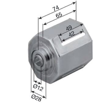 Selve Walzenkapsel für SW60 aus Metall zum Überstülpen mit Gleitlager - Fenstergigant