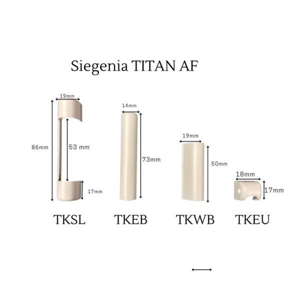 Siegenia Abdeckkappen Set TITAN AF - Weiß - Fenstergigant