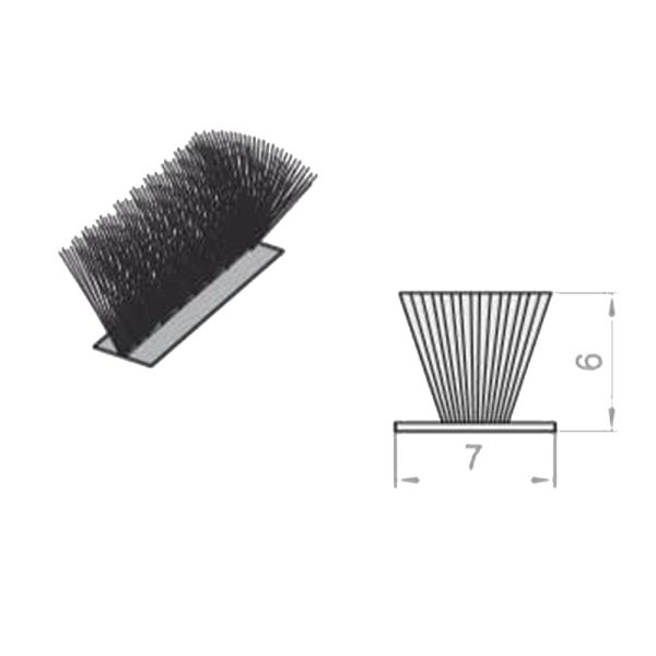 Bürstendichtung für Rolladen Führungsschiene 7x6mm - Fenstergigant