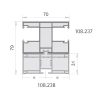 VEKA PVC Aufbauprofil 108.238
