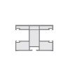 VEKA PVC Doppelführungsschiene 108.237