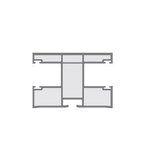 VEKA PVC Doppelführungsschiene 108.237