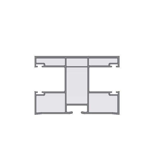 VEKA PVC Doppelführungsschiene 108.237