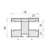 VEKA PVC Doppelführungsschiene 108.237