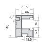 VEKA PVC Einzelführungsschiene 108.235