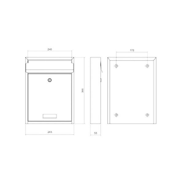 WDB Plast Briefkasten Classic C4 - Fenstergigant