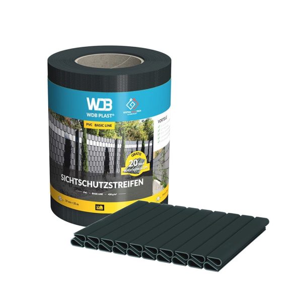 WDB Plast Sichtschutzband PVC Basic Line 190mm - Fenstergigant