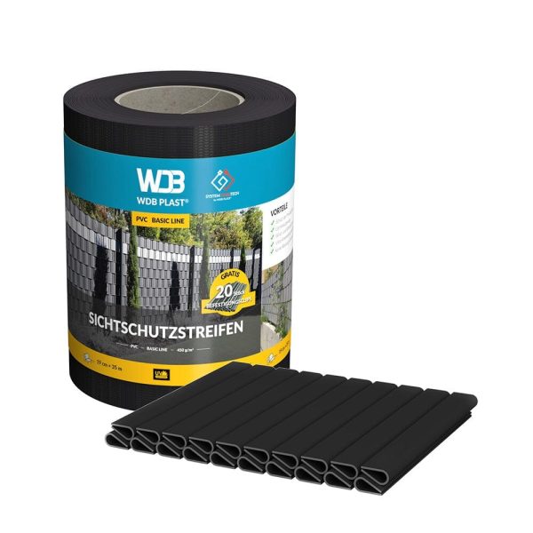 WDB Plast Sichtschutzband PVC Basic Line 190mm - Fenstergigant