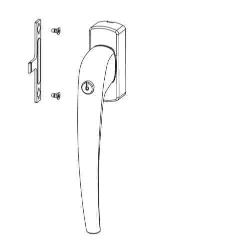 Winkhaus Fenstergriff für Schiebekippelemente mit Aufschraubgetriebe Abschliessbar Weiss GF.ASG-A.RS.WS - Fenstergigant