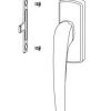 Winkhaus Fenstergriff für Schiebekippelemente mit Aufschraubgetriebe Silber GF.ASG.RS.EV1 - Fenstergigant