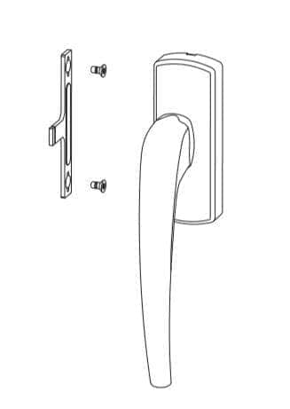 Winkhaus Fenstergriff für Schiebekippelemente mit Aufschraubgetriebe Silber GF.ASG.RS.EV1 - Fenstergigant