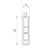 Aluplast Fensterbankanschlussprofil Sohlbankprofil 50/12 120102