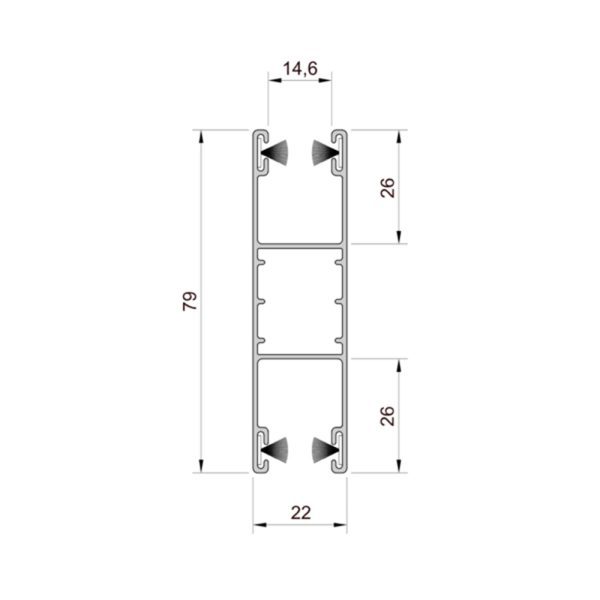 Aluprof ALU Führungsschiene PPD79/ST