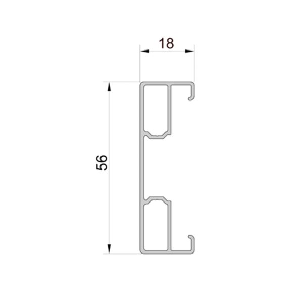 Aluprof ALU Führungsschiene PPDSRS/A/56/P