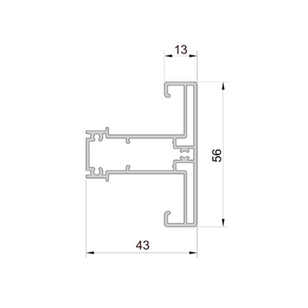 Aluprof ALU Führungsschiene PPDSRS/A/56/T