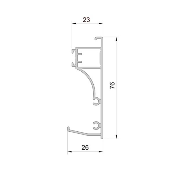 Aluprof ALU Führungsschiene PPSRS/35/120/P
