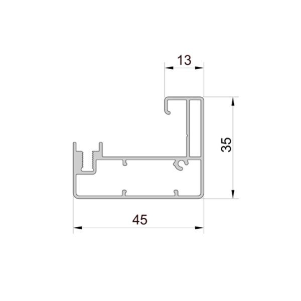 Aluprof ALU Führungsschiene PPSRS/35/T