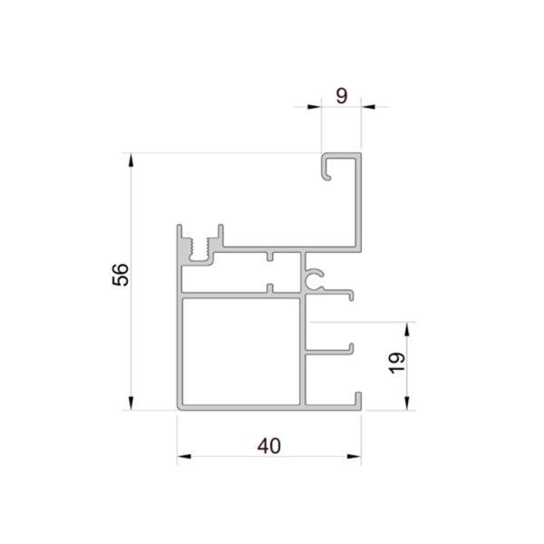 Aluprof ALU Führungsschiene PPZSRS/56/T