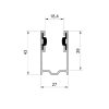 Aluprof Aluminium Führungsschiene PU43/G