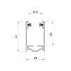 Aluprof Aluminium Führungsschiene PU45/20/S