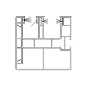 Aluprof PVC Maxi Führungsschiene für MKT PPM60/17