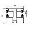 Deceuninck Rolladen Deceuninck Inoutic PVC Doppelführungsschiene RKI 11 15288