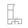 Deceuninck Rolladen Weiss / 100cm Deceuninck Inoutic PVC Adapter für Rollladenführung RKRAG 17654