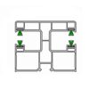 Deceuninck Rolladen Weiss / 100cm Deceuninck Inoutic PVC Doppelführungsschiene RKI 11 15288